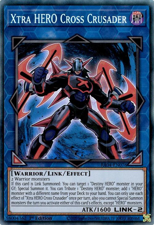 Xtra HERO Cross Crusader [RA04-EN076] Prismatic Collector's Rare | Deep Dive Games St. Marys