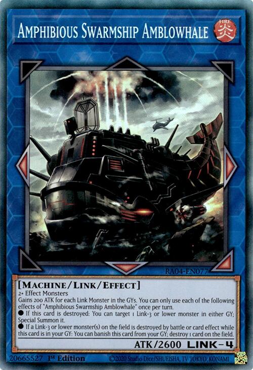 Amphibious Swarmship Amblowhale [RA04-EN077] Prismatic Collector's Rare | Deep Dive Games St. Marys