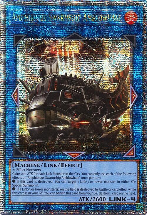 Amphibious Swarmship Amblowhale [RA04-EN077] Quarter Century Secret Rare | Deep Dive Games St. Marys