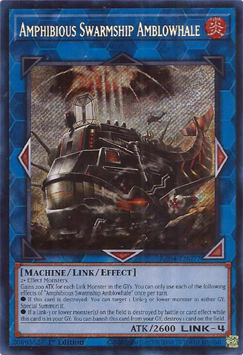 Amphibious Swarmship Amblowhale [RA04-EN077] Secret Rare | Deep Dive Games St. Marys