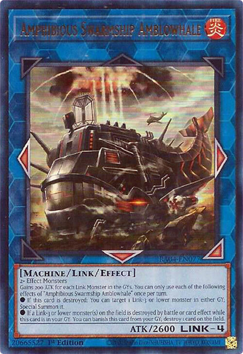 Amphibious Swarmship Amblowhale [RA04-EN077] Ultra Rare | Deep Dive Games St. Marys