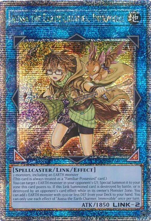 Aussa the Earth Charmer, Immovable [RA04-EN078] Quarter Century Secret Rare | Deep Dive Games St. Marys