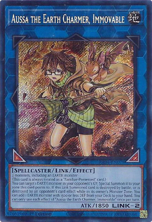 Aussa the Earth Charmer, Immovable [RA04-EN078] Secret Rare | Deep Dive Games St. Marys