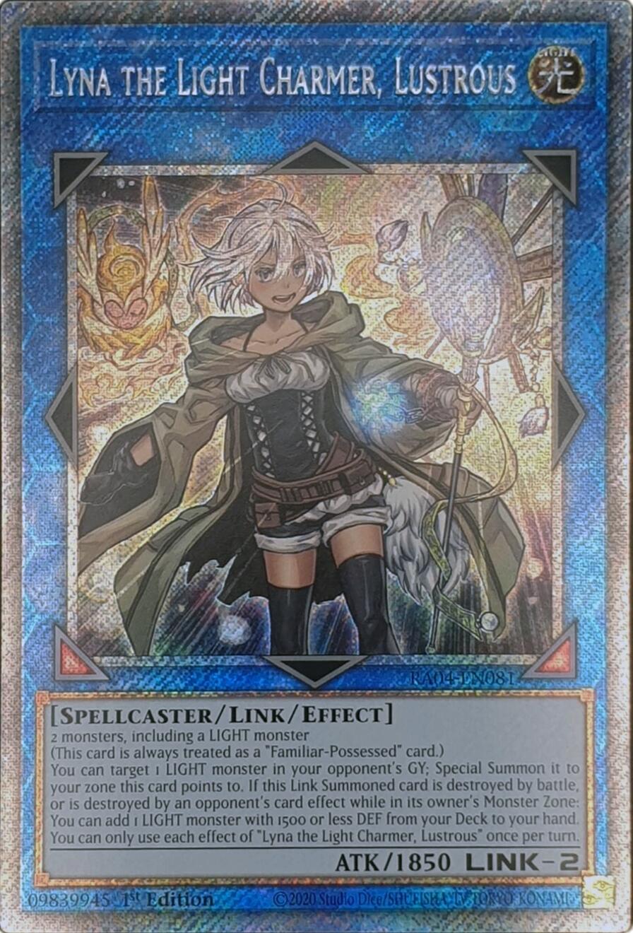 Lyna the Light Charmer, Lustrous [RA04-EN081] Platinum Secret Rare | Deep Dive Games St. Marys