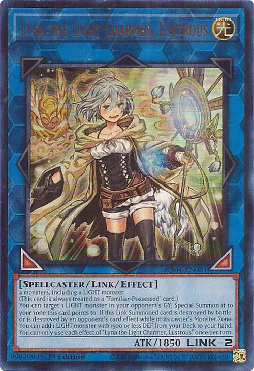 Lyna the Light Charmer, Lustrous [RA04-EN081] Ultra Rare | Deep Dive Games St. Marys