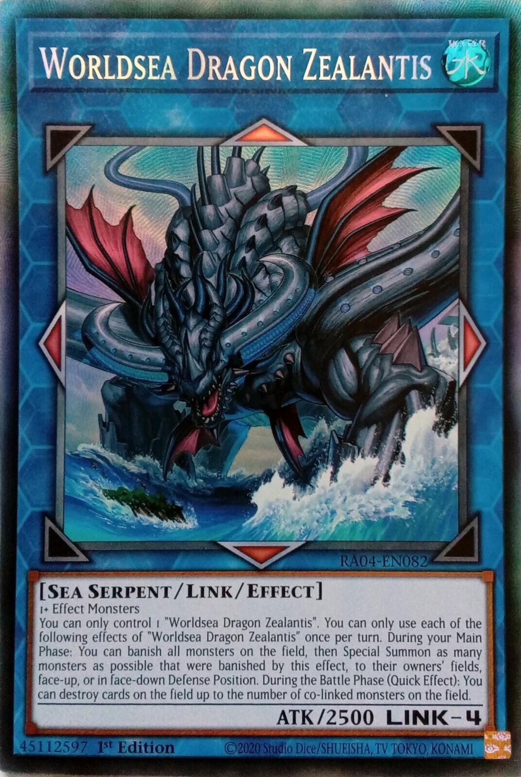 Worldsea Dragon Zealantis [RA04-EN082] Prismatic Collector's Rare | Deep Dive Games St. Marys