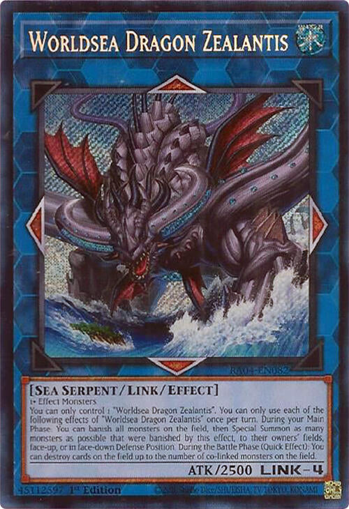 Worldsea Dragon Zealantis [RA04-EN082] Secret Rare | Deep Dive Games St. Marys