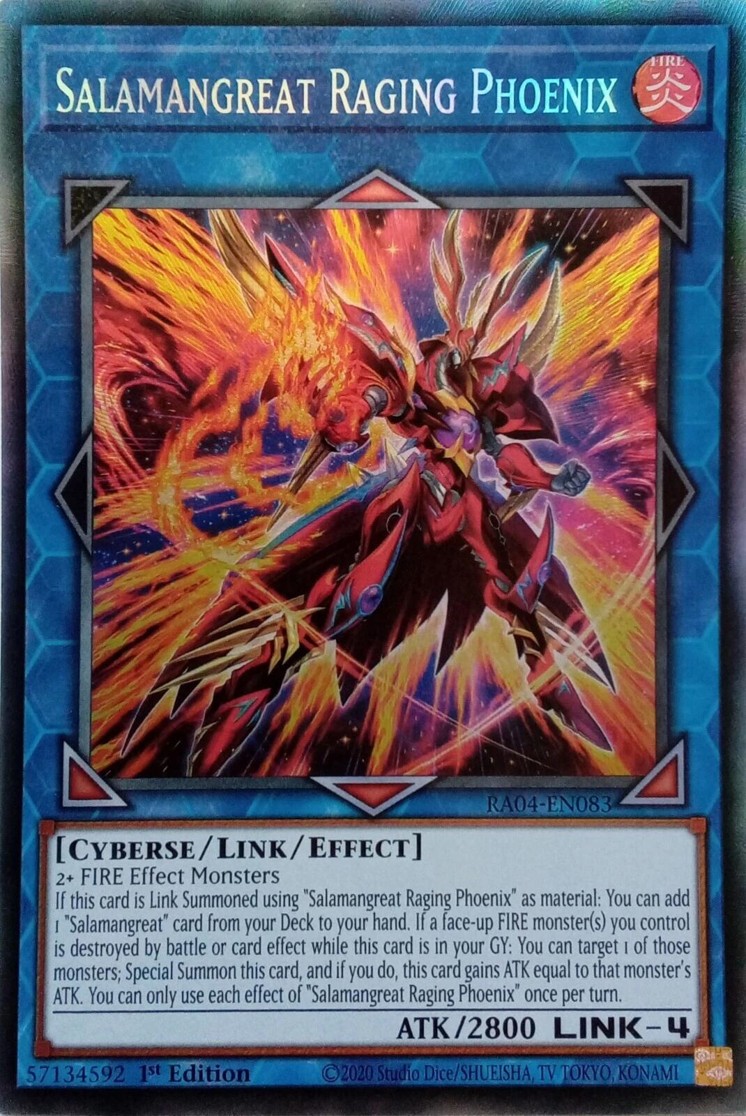 Salamangreat Raging Phoenix [RA04-EN083] Prismatic Collector's Rare | Deep Dive Games St. Marys