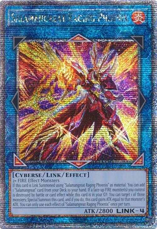 Salamangreat Raging Phoenix [RA04-EN083] Quarter Century Secret Rare | Deep Dive Games St. Marys
