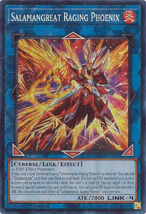 Salamangreat Raging Phoenix [RA04-EN083] Super Rare | Deep Dive Games St. Marys