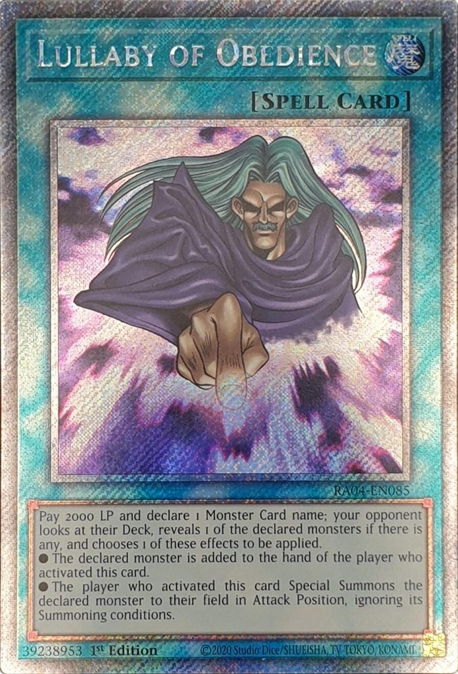 Lullaby of Obedience [RA04-EN085] Platinum Secret Rare | Deep Dive Games St. Marys
