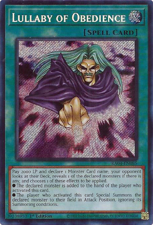 Lullaby of Obedience [RA04-EN085] Secret Rare | Deep Dive Games St. Marys