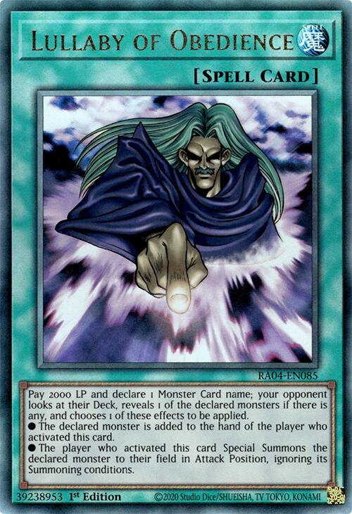 Lullaby of Obedience [RA04-EN085] Prismatic Ultimate Rare | Deep Dive Games St. Marys