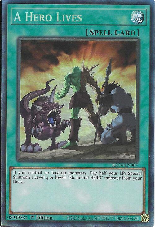 A Hero Lives [RA04-EN087] Prismatic Collector's Rare | Deep Dive Games St. Marys