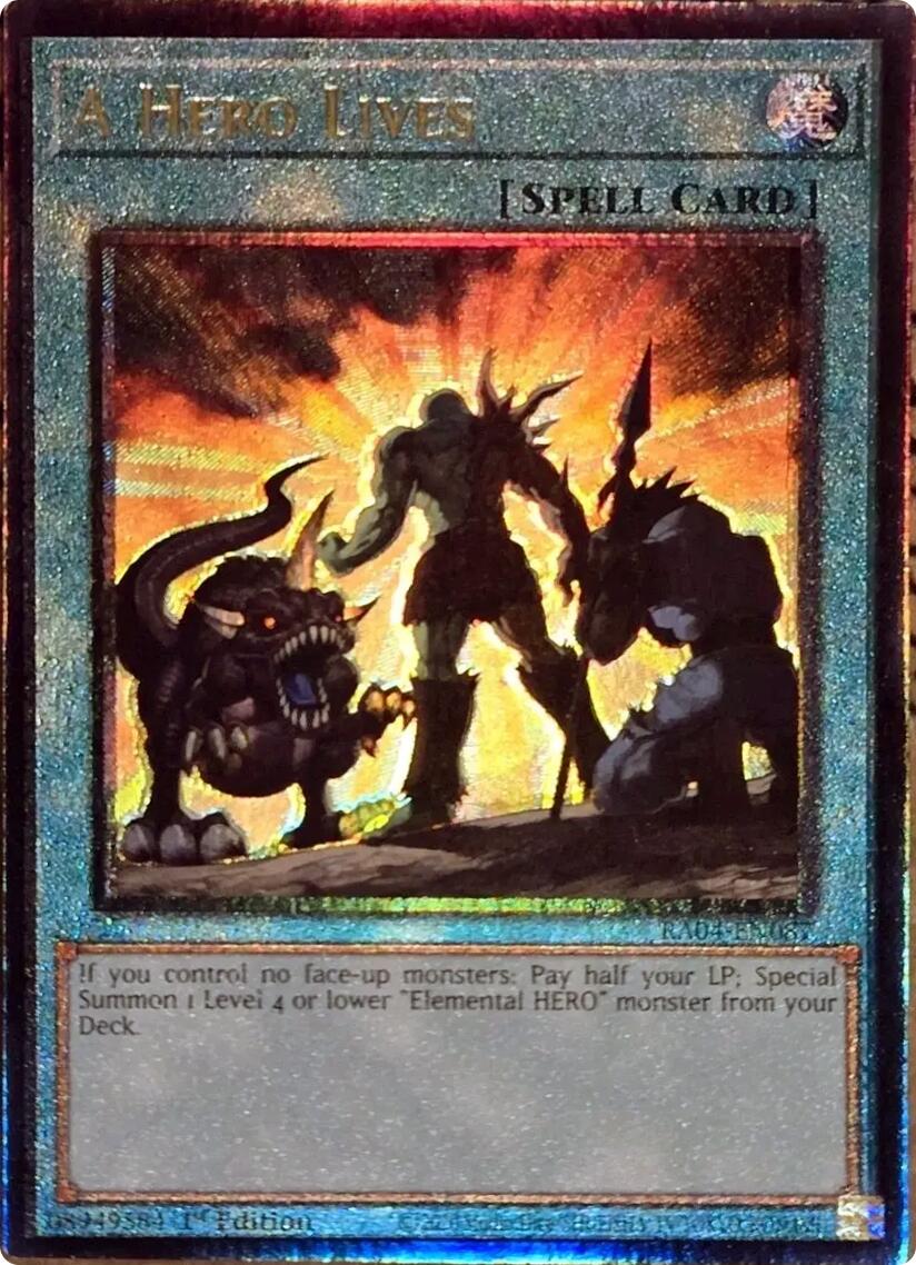 A Hero Lives [RA04-EN087] Prismatic Ultimate Rare | Deep Dive Games St. Marys