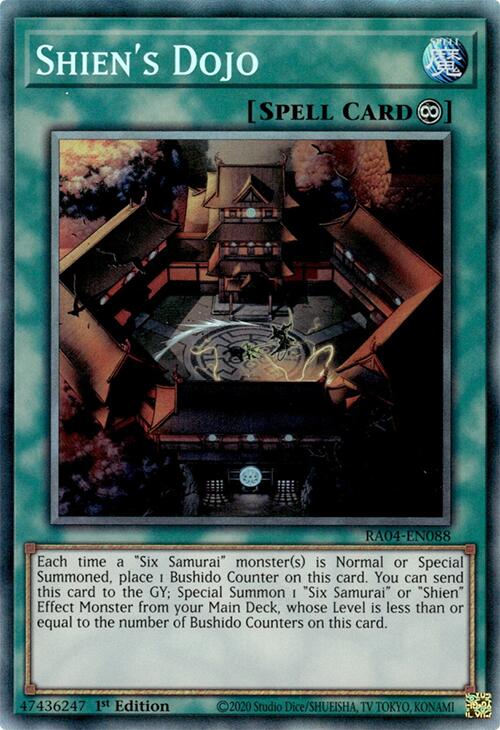Shien's Dojo [RA04-EN088] Prismatic Collector's Rare | Deep Dive Games St. Marys