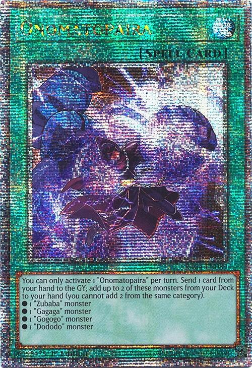 Onomatopaira [RA04-EN089] Quarter Century Secret Rare | Deep Dive Games St. Marys