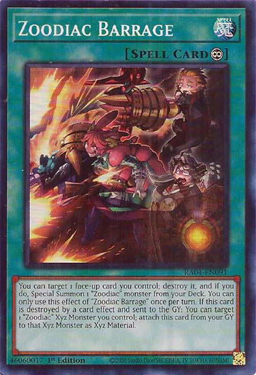 Zoodiac Barrage [RA04-EN091] Super Rare | Deep Dive Games St. Marys