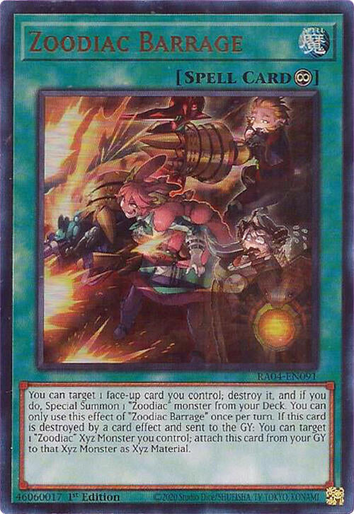 Zoodiac Barrage [RA04-EN091] Ultra Rare | Deep Dive Games St. Marys
