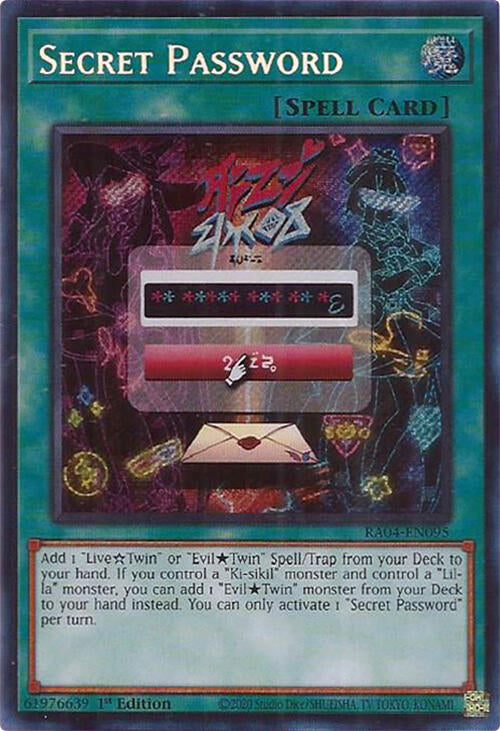 Secret Password [RA04-EN095] Secret Rare | Deep Dive Games St. Marys