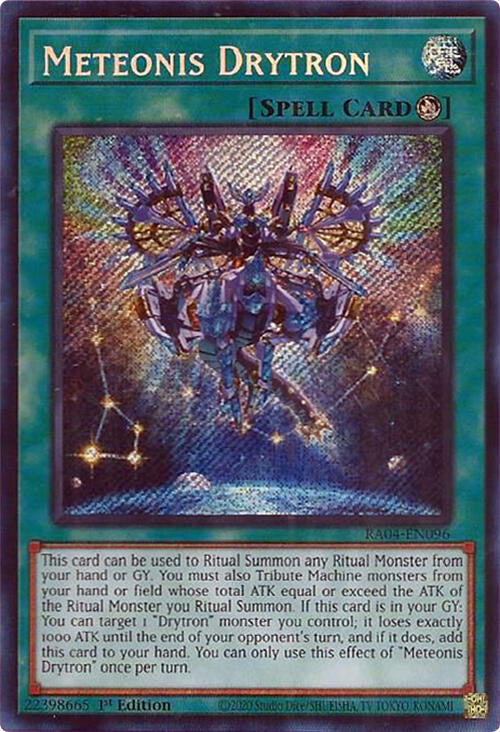 Meteonis Drytron [RA04-EN096] Secret Rare | Deep Dive Games St. Marys
