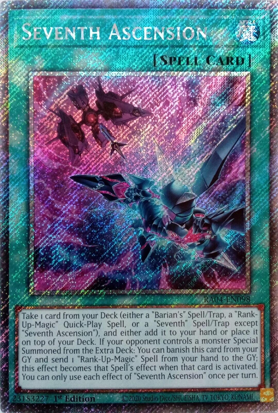 Seventh Ascension [RA04-EN098] Platinum Secret Rare | Deep Dive Games St. Marys