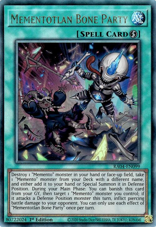 Mementotlan Bone Party [RA04-EN099] Prismatic Ultimate Rare | Deep Dive Games St. Marys