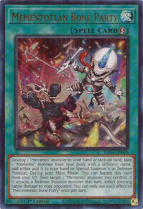 Mementotlan Bone Party [RA04-EN099] Ultra Rare | Deep Dive Games St. Marys