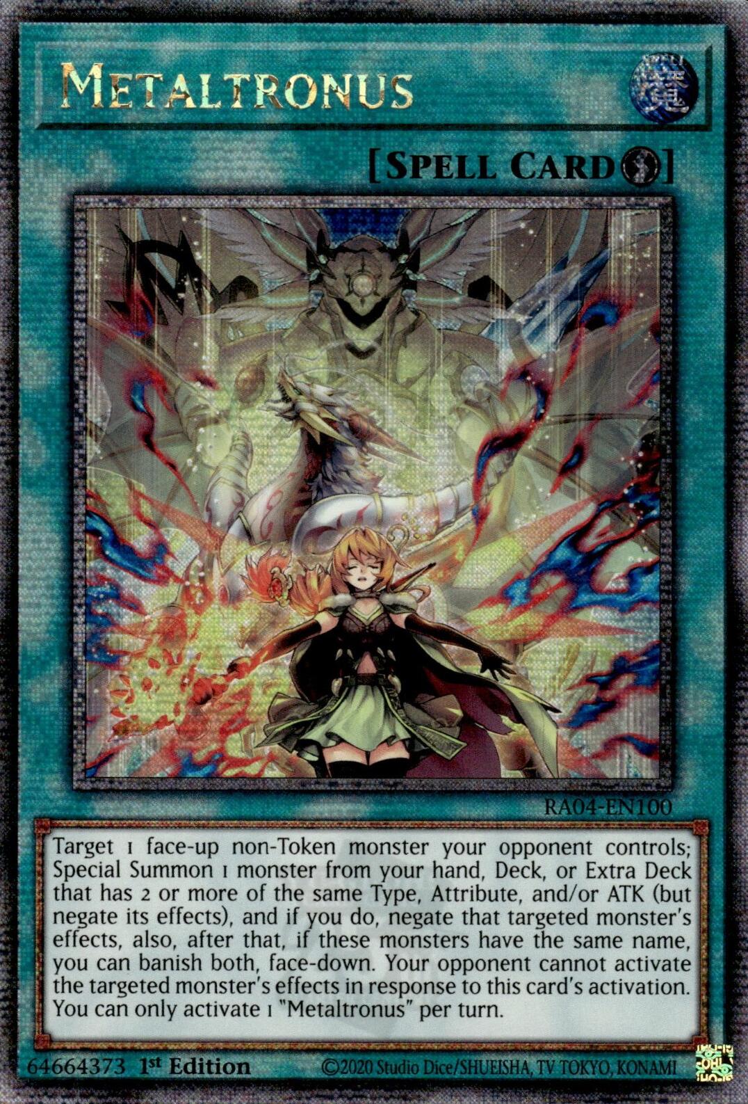 Metaltronus [RA04-EN100] Quarter Century Secret Rare | Deep Dive Games St. Marys