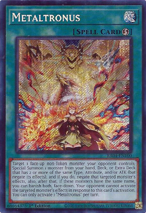 Metaltronus [RA04-EN100] Secret Rare | Deep Dive Games St. Marys