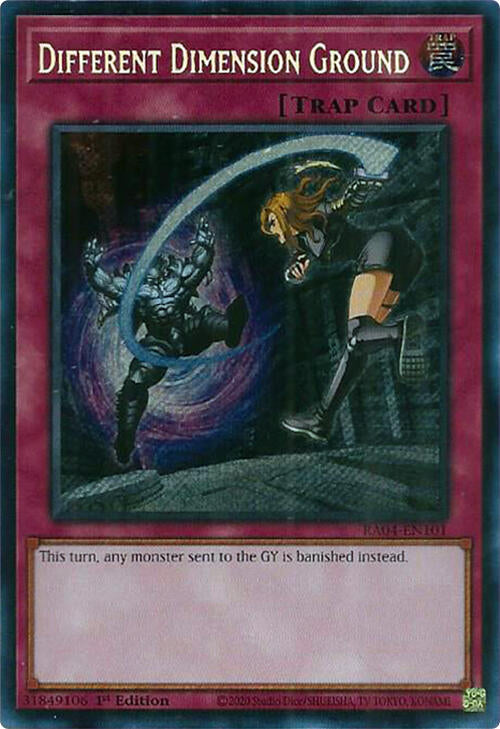 Different Dimension Ground [RA04-EN101] Secret Rare | Deep Dive Games St. Marys