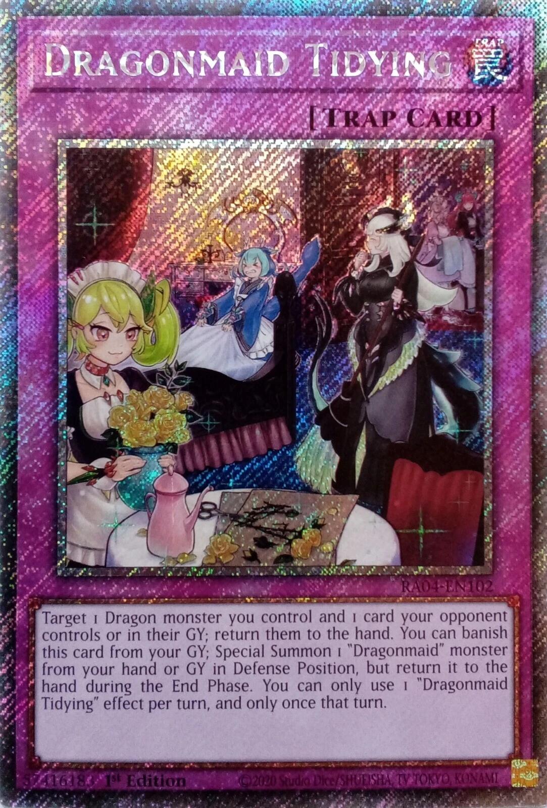 Dragonmaid Tidying [RA04-EN102] Platinum Secret Rare | Deep Dive Games St. Marys