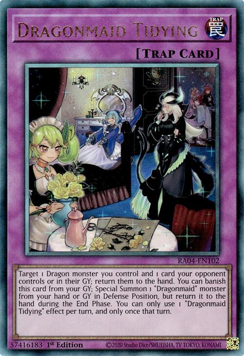 Dragonmaid Tidying [RA04-EN102] Prismatic Ultimate Rare | Deep Dive Games St. Marys