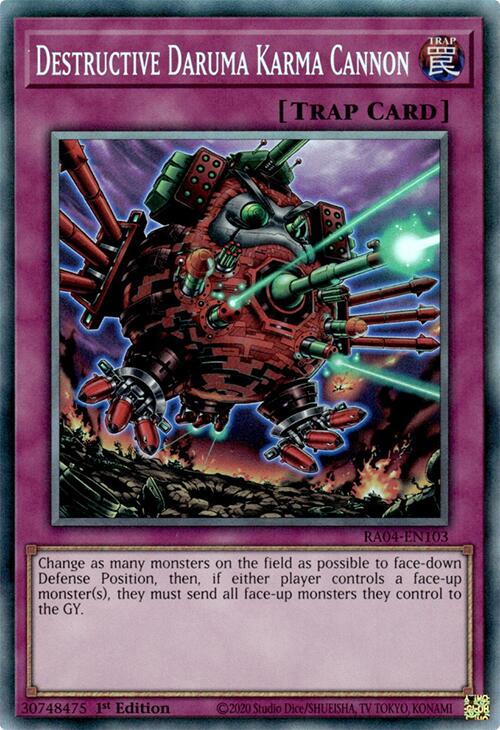 Destructive Daruma Karma Cannon [RA04-EN103] Prismatic Collector's Rare | Deep Dive Games St. Marys