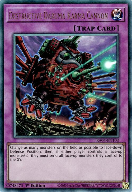 Destructive Daruma Karma Cannon [RA04-EN103] Prismatic Ultimate Rare | Deep Dive Games St. Marys