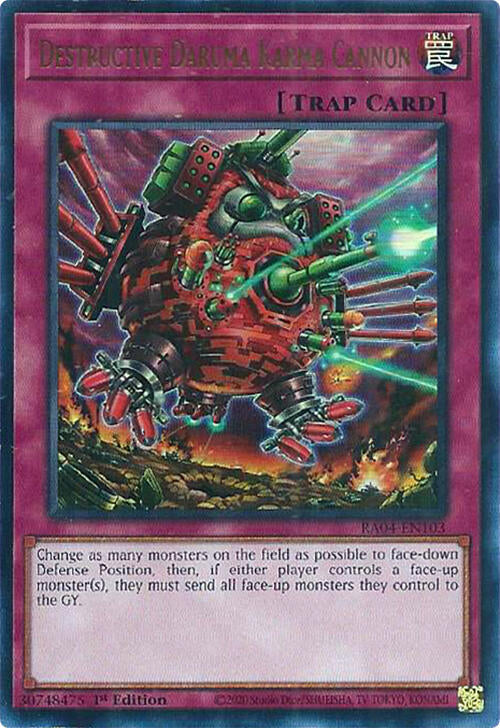 Destructive Daruma Karma Cannon [RA04-EN103] Ultra Rare | Deep Dive Games St. Marys