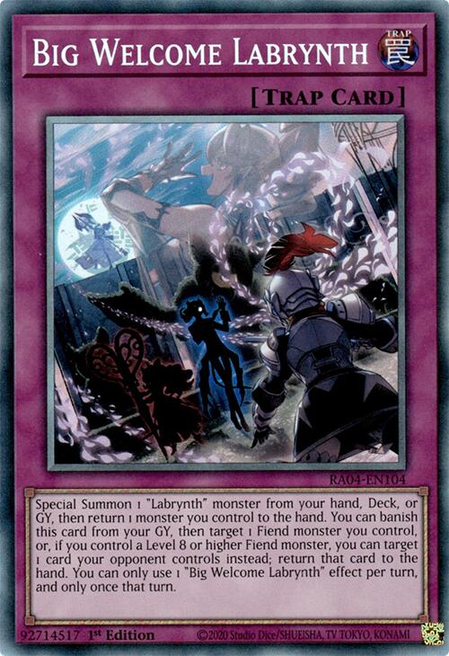 Big Welcome Labrynth [RA04-EN104] Prismatic Collector's Rare | Deep Dive Games St. Marys