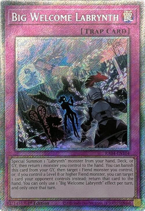 Big Welcome Labrynth [RA04-EN104] Platinum Secret Rare | Deep Dive Games St. Marys