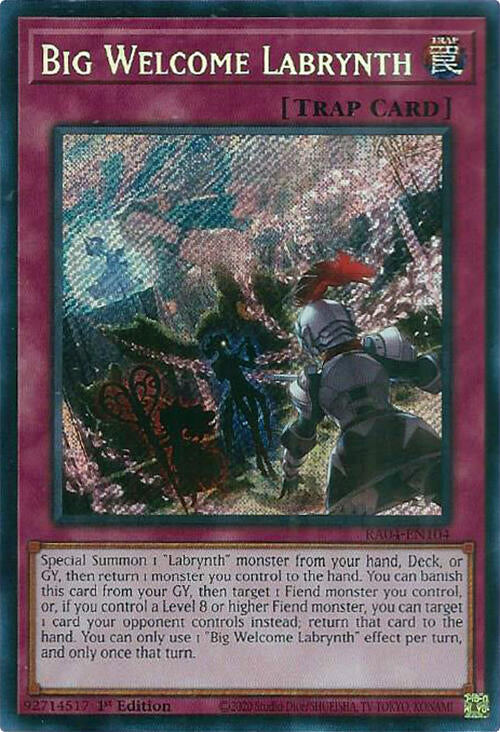 Big Welcome Labrynth [RA04-EN104] Secret Rare | Deep Dive Games St. Marys