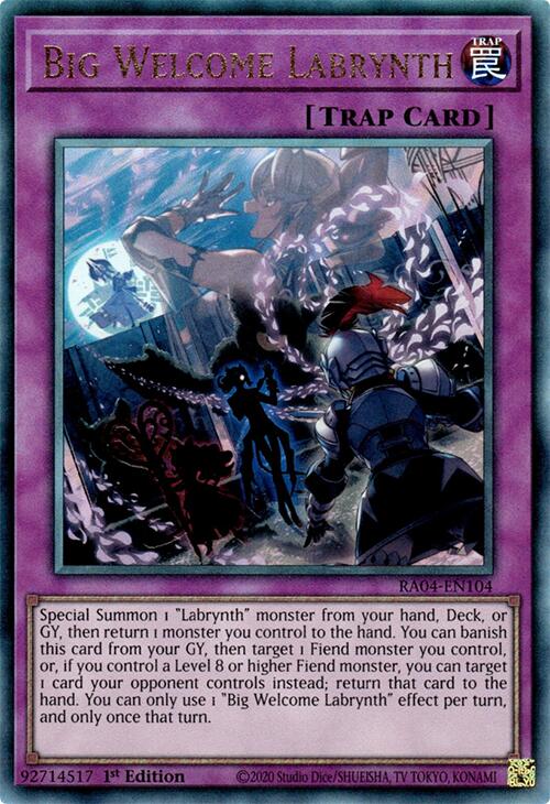 Big Welcome Labrynth [RA04-EN104] Prismatic Ultimate Rare | Deep Dive Games St. Marys