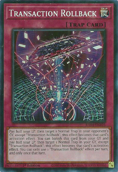 Transaction Rollback [RA04-EN105] Super Rare | Deep Dive Games St. Marys