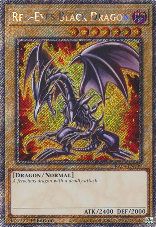 Red-Eyes Black Dragon (7th Art) [RA04-EN109] Platinum Secret Rare | Deep Dive Games St. Marys