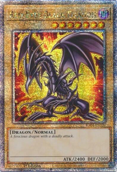 Red-Eyes Black Dragon (7th Art) [RA04-EN109] Quarter Century Secret Rare | Deep Dive Games St. Marys