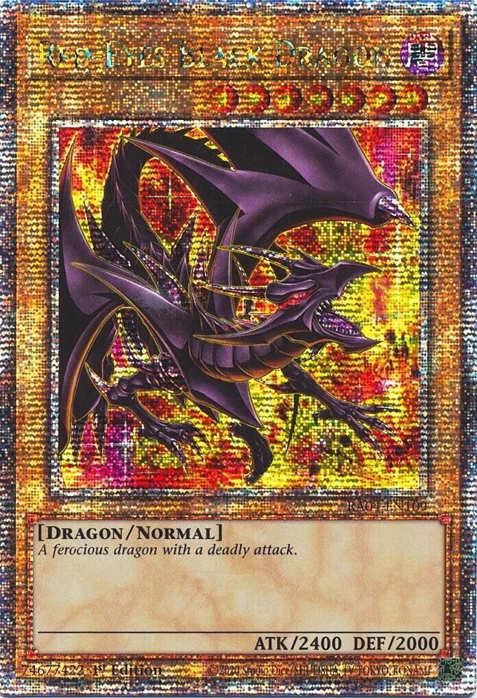 Red-Eyes Black Dragon (8th Art) [RA04-EN109] Quarter Century Secret Rare | Deep Dive Games St. Marys