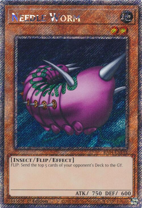Needle Worm [RA04-EN112] Platinum Secret Rare | Deep Dive Games St. Marys