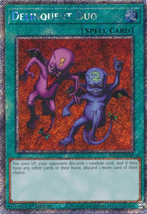 Delinquent Duo [RA04-EN114] Platinum Secret Rare | Deep Dive Games St. Marys