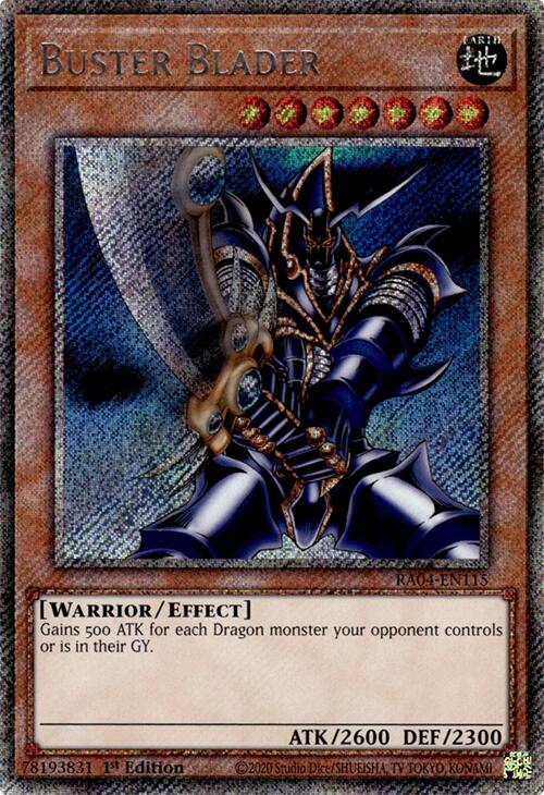 Buster Blader [RA04-EN115] Platinum Secret Rare | Deep Dive Games St. Marys