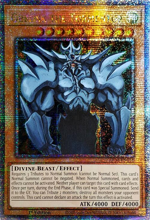 Obelisk the Tormentor [RA04-EN116] Quarter Century Secret Rare | Deep Dive Games St. Marys