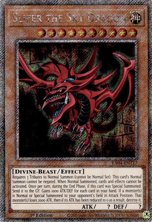 Slifer the Sky Dragon [RA04-EN117] Platinum Secret Rare | Deep Dive Games St. Marys