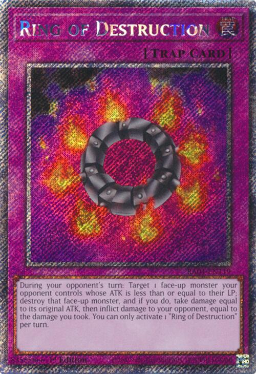 Ring of Destruction [RA04-EN119] Platinum Secret Rare | Deep Dive Games St. Marys